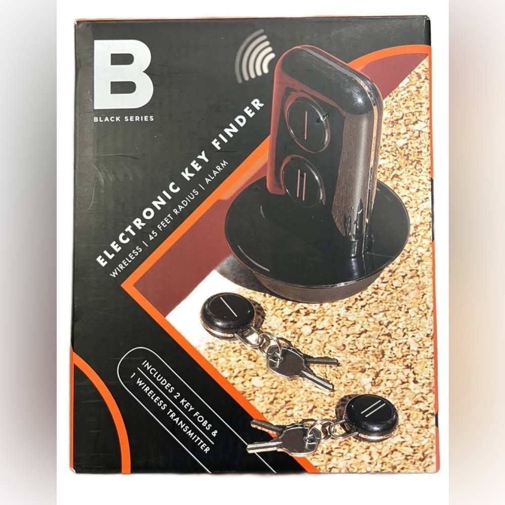 BLACK SERIES Electronic Key Finder - 2 Key Fobs & 1 Wireless Transmitter NWT